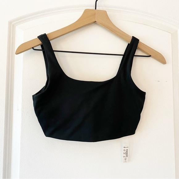 MADEWELL Black Flex Square Neck Sports Bra NEW Workout Exercise - Picture 4 of 10